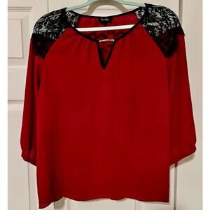 Crimson and Black Women's Blouse Size XL